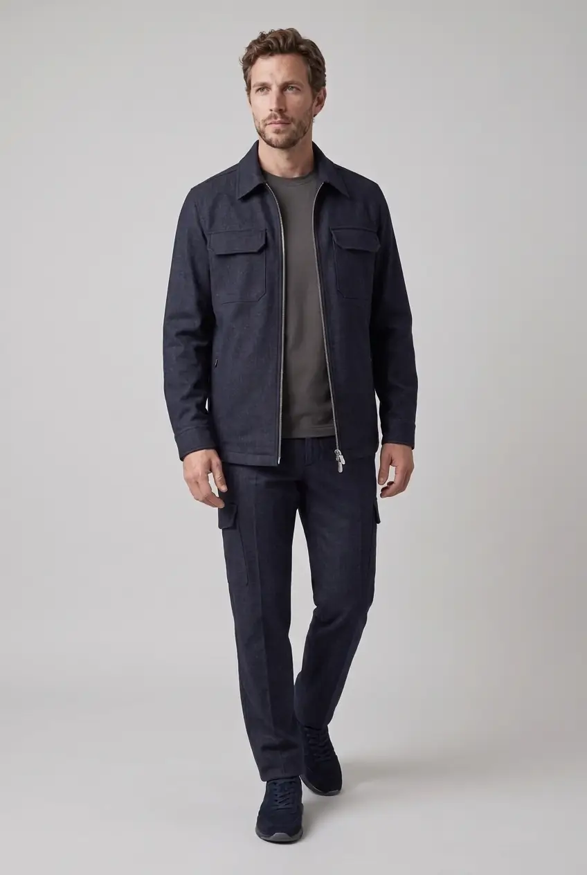 Fermuarlı İki Cepli Overshirt Gömlek ürün görseli (5/7)