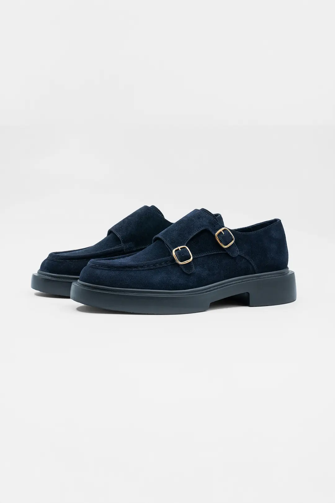  Hakiki Süet Monk Strap Ayakkabı