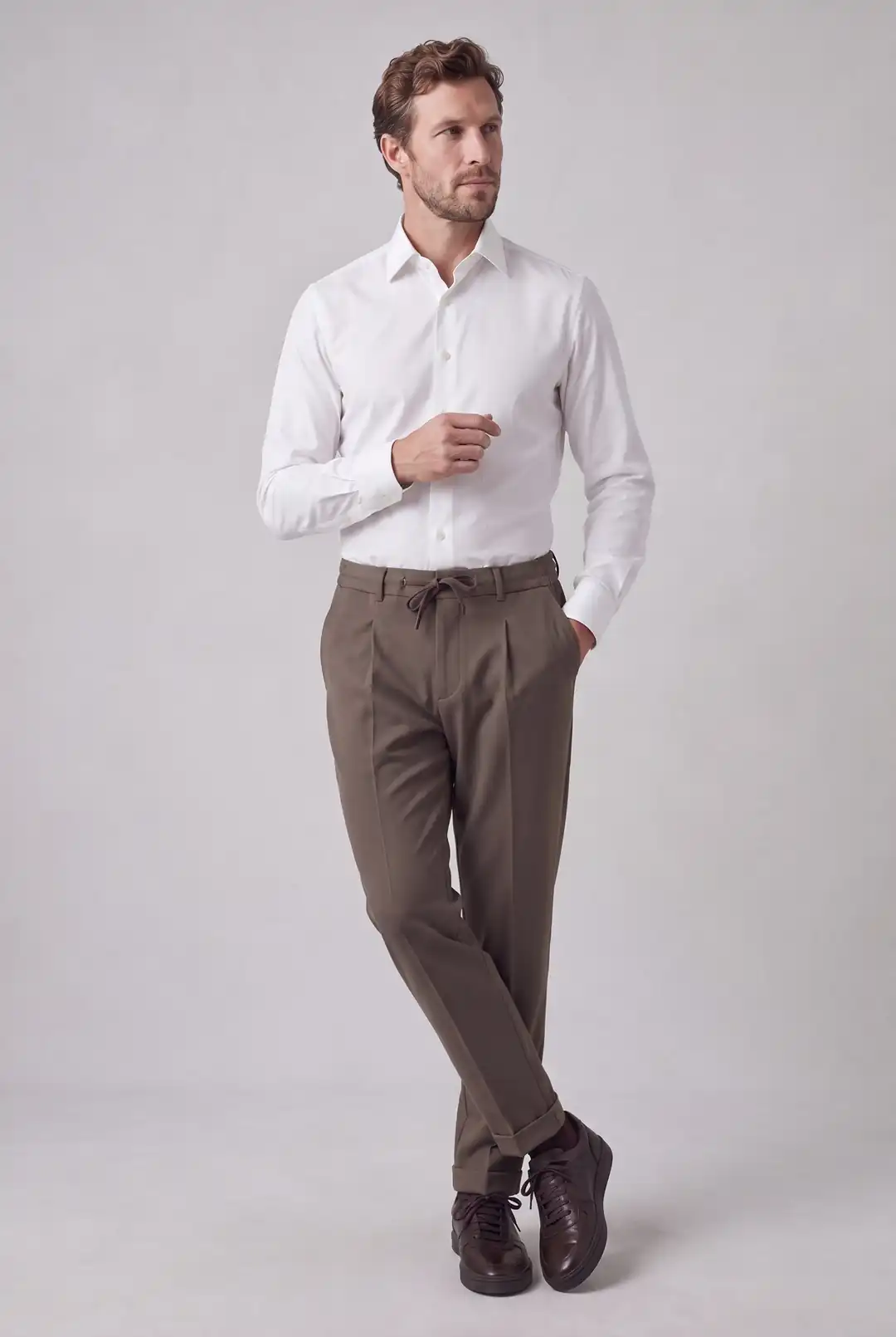 Lastikli Bağcıklı Modern Pantolon ürün görseli (3/6)