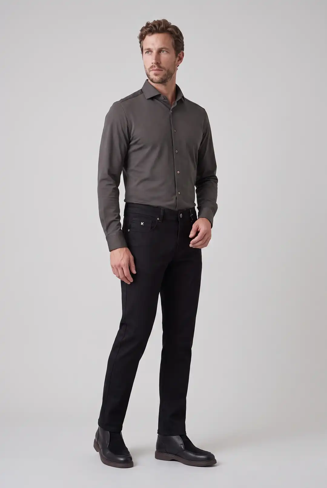 Modern Kot, Kesimli Denim Pantolon ürün görseli (4/4)