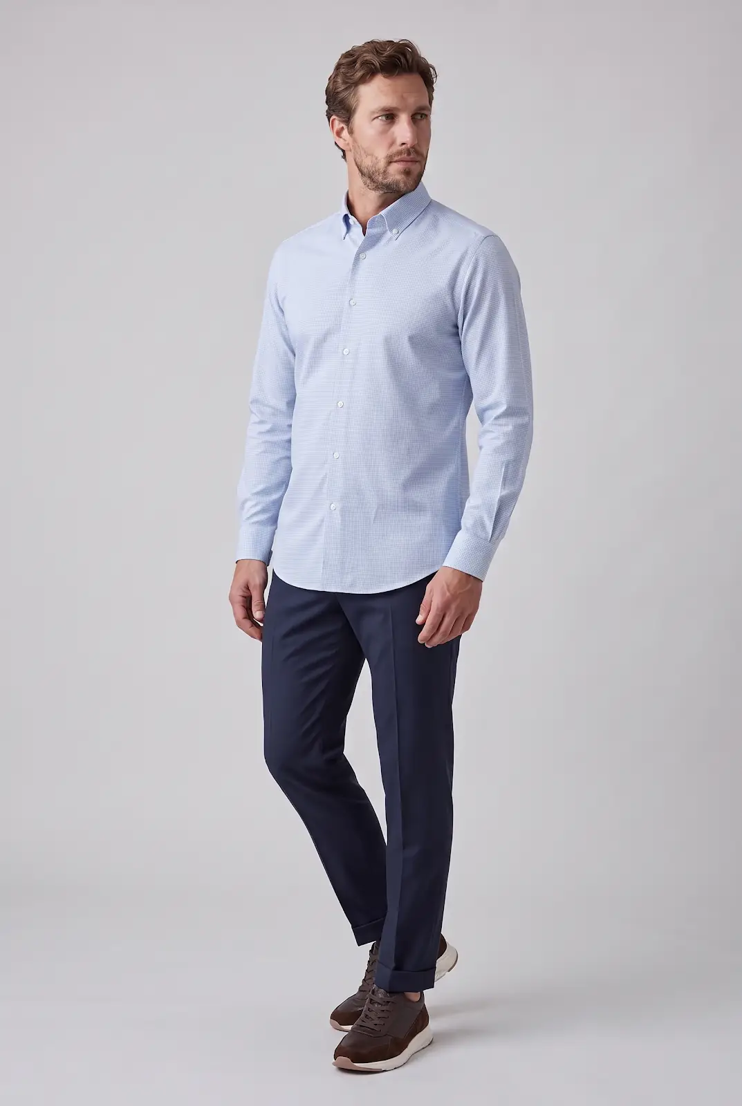 Modern Fit Düğmeli Yaka Gömlek ürün görseli (4/7)