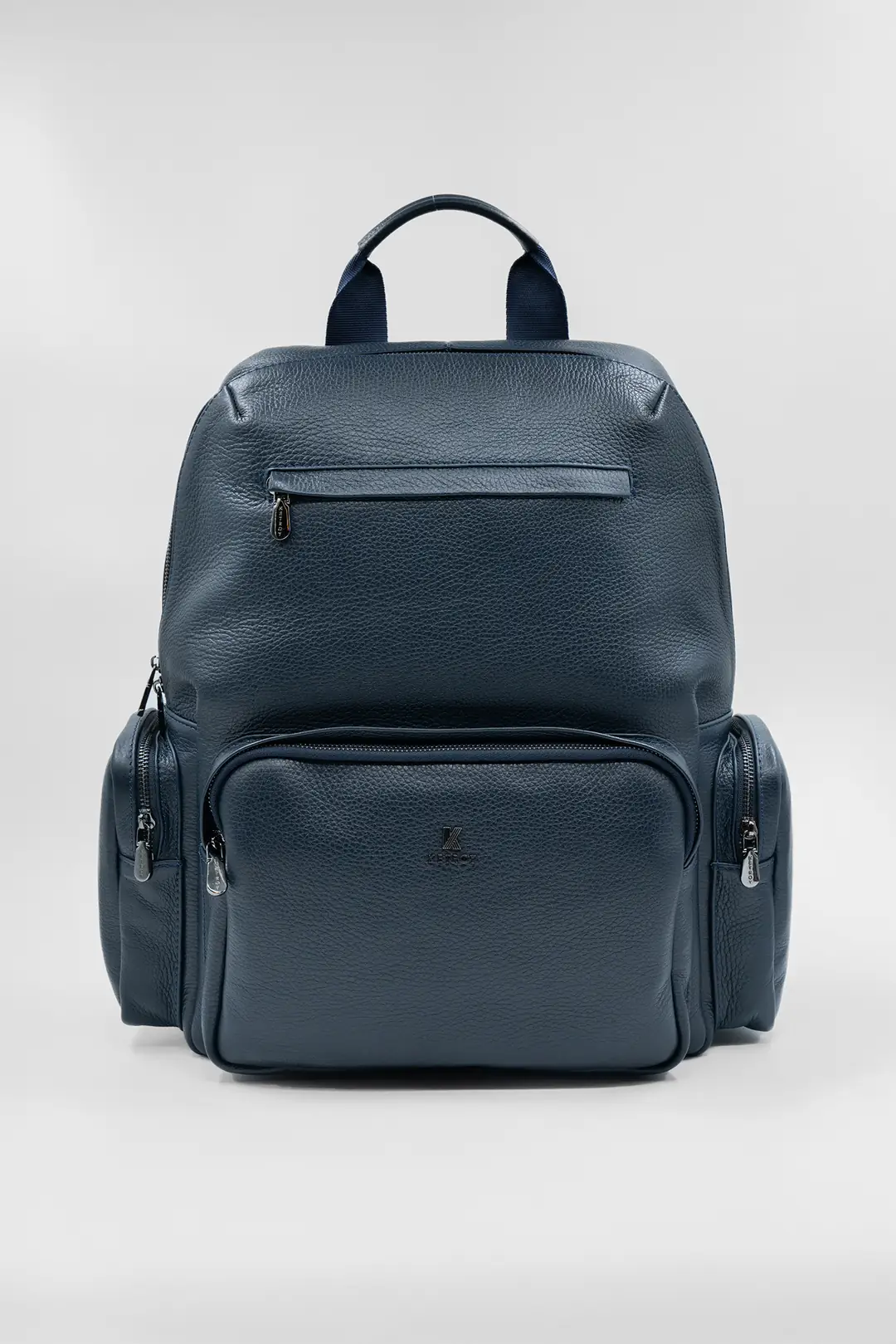  Genuine Leather Multi-Compartment Backpack