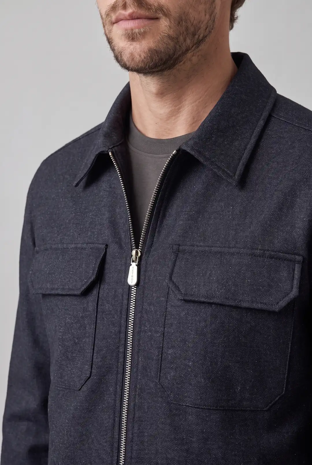 Fermuarlı İki Cepli Overshirt Gömlek ürün görseli (4/7)